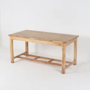 Antique European Plank Top Farm Table c1910