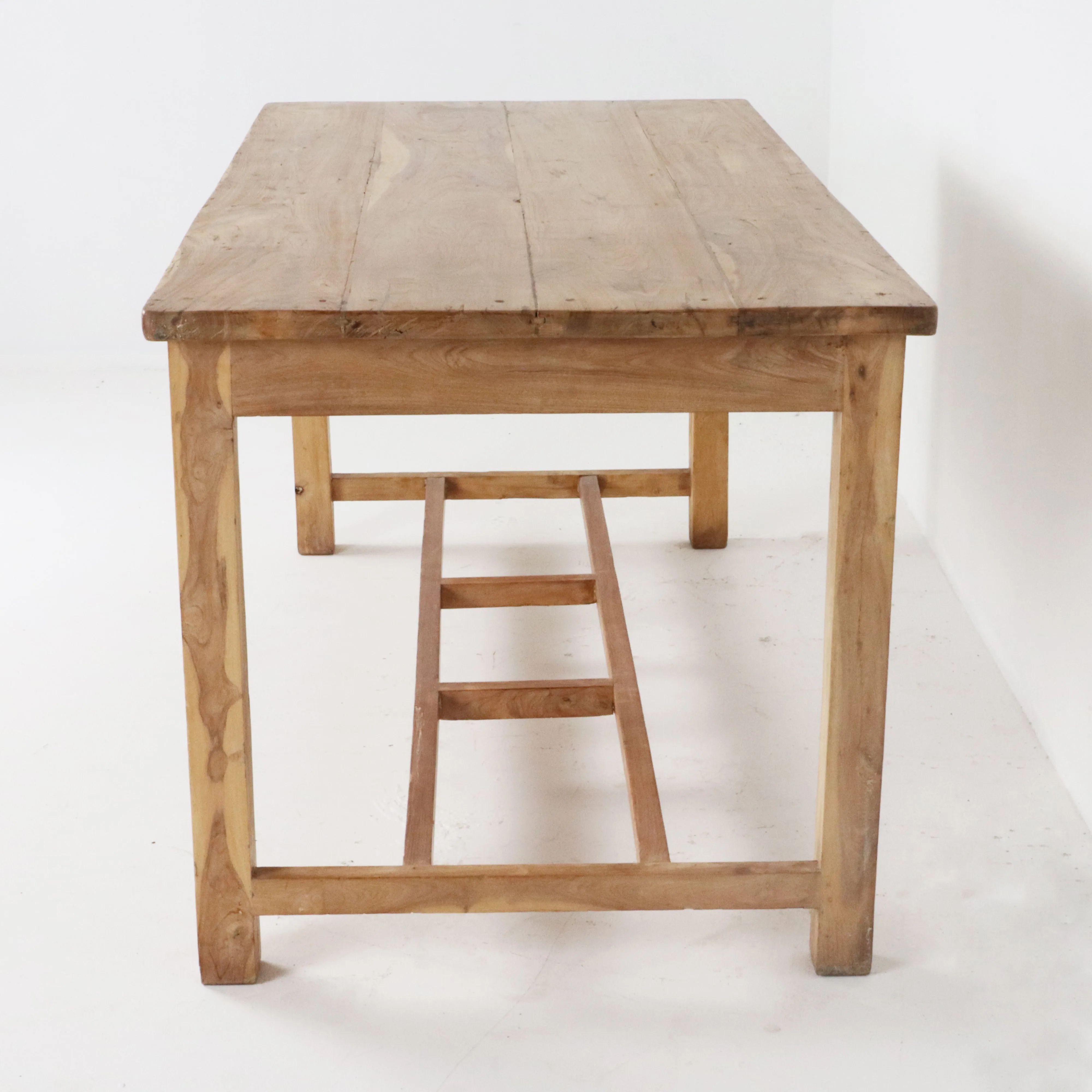 Antique European Plank Top Farm Table c1910