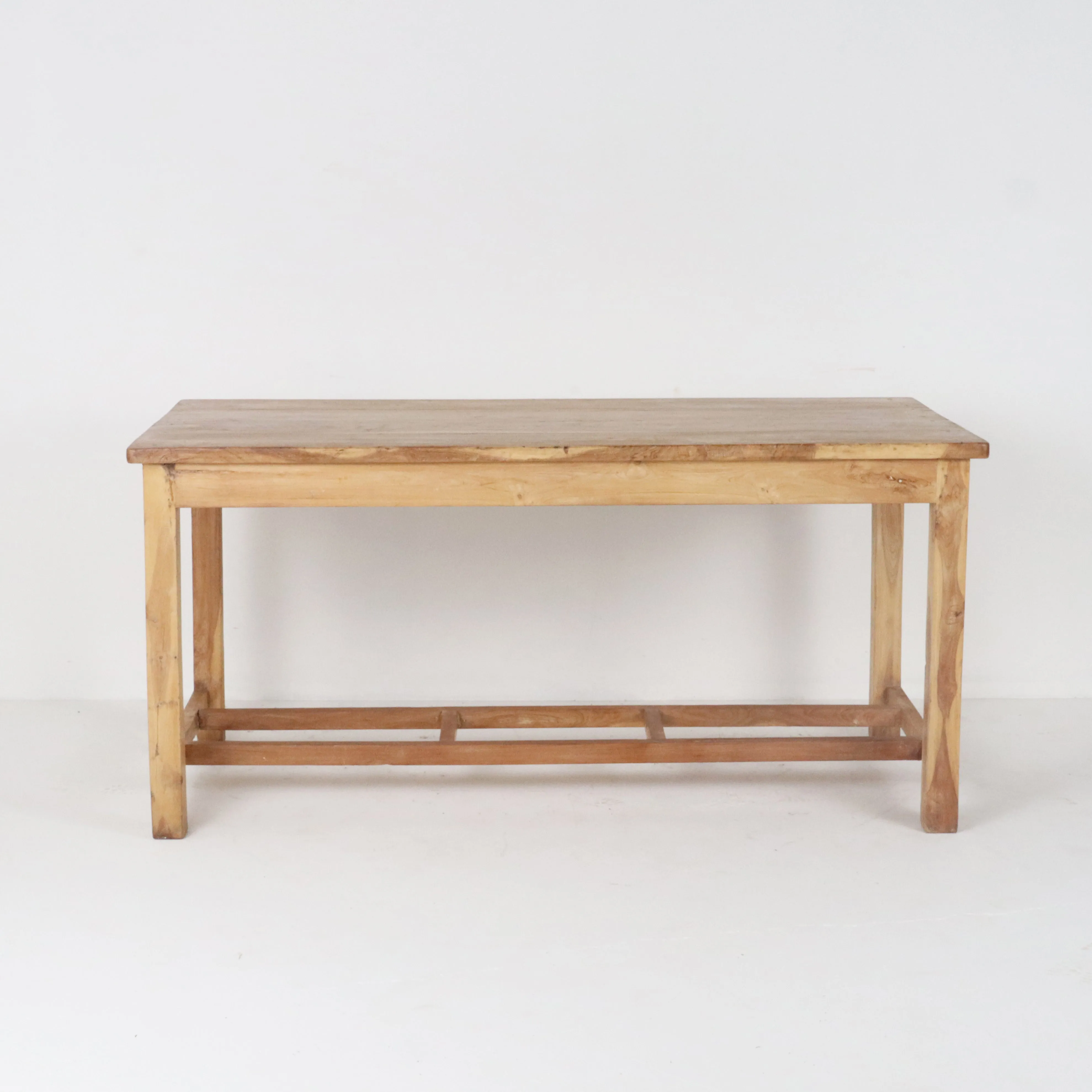 Antique European Plank Top Farm Table c1910