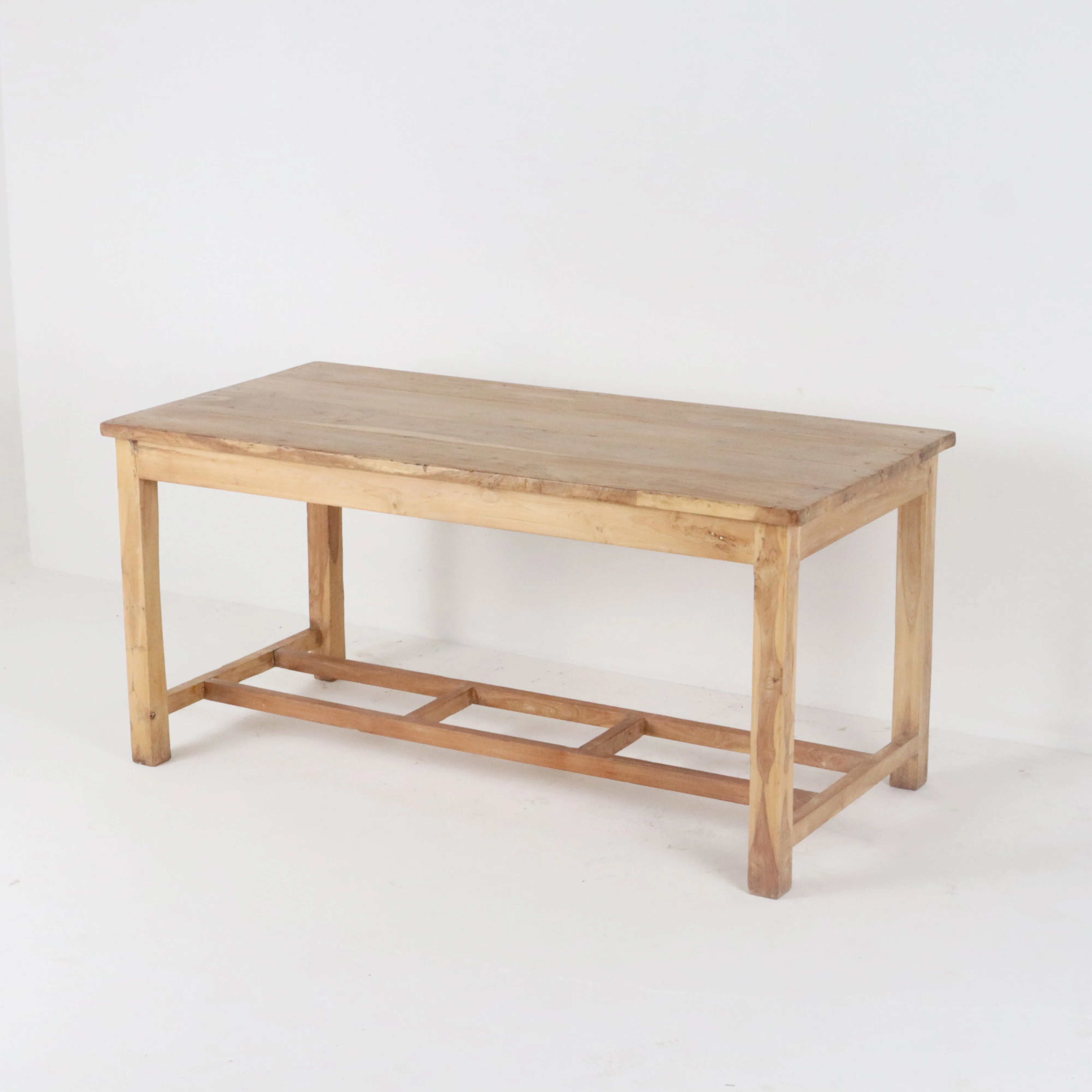 Antique European Plank Top Farm Table c1910
