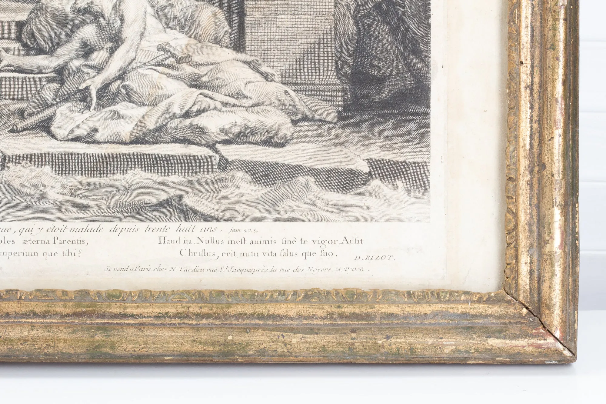 Antique Framed Religious Etching found in France