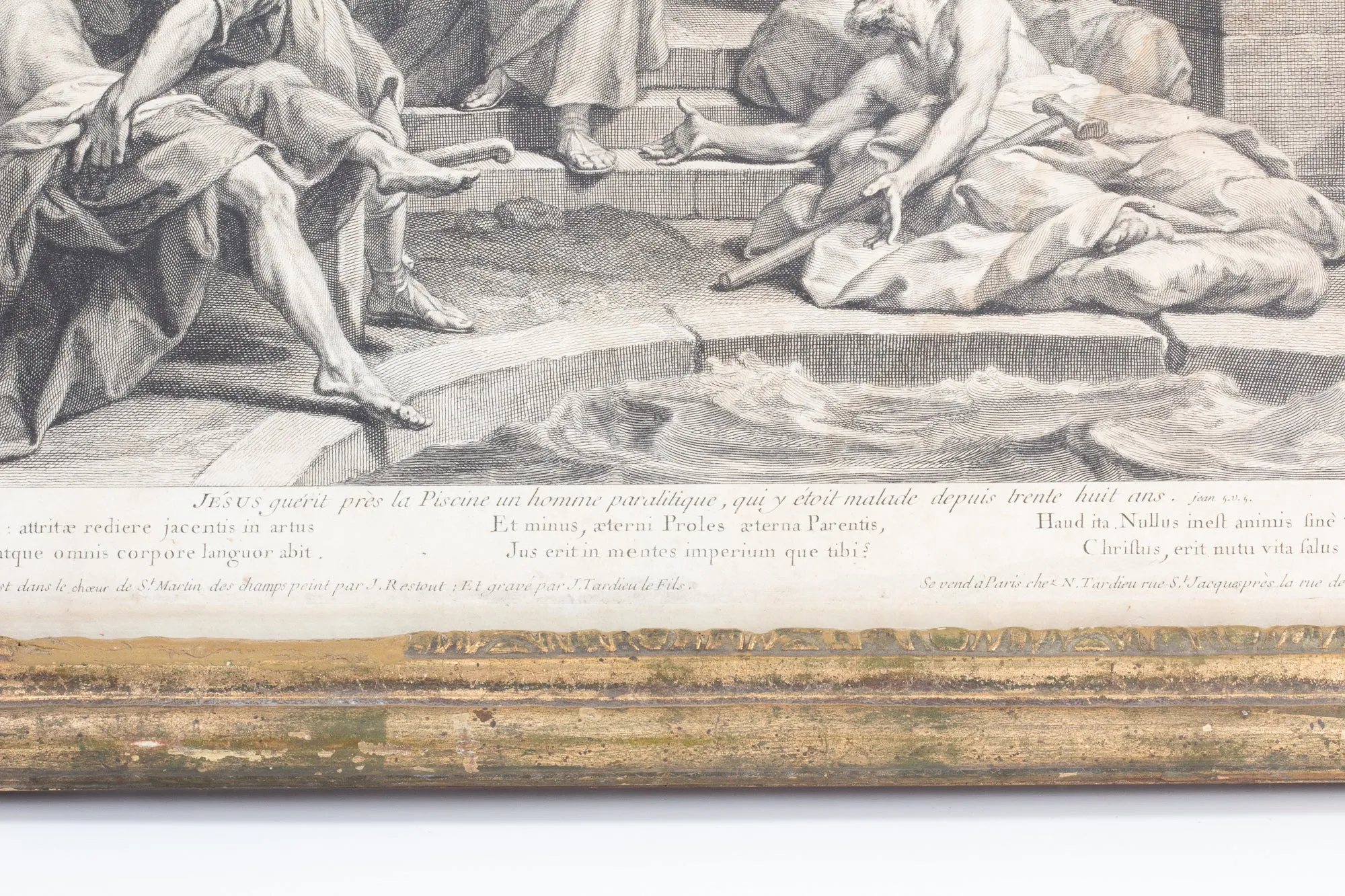 Antique Framed Religious Etching found in France