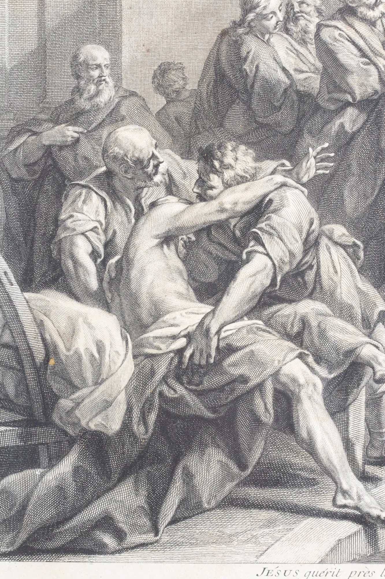 Antique Framed Religious Etching found in France