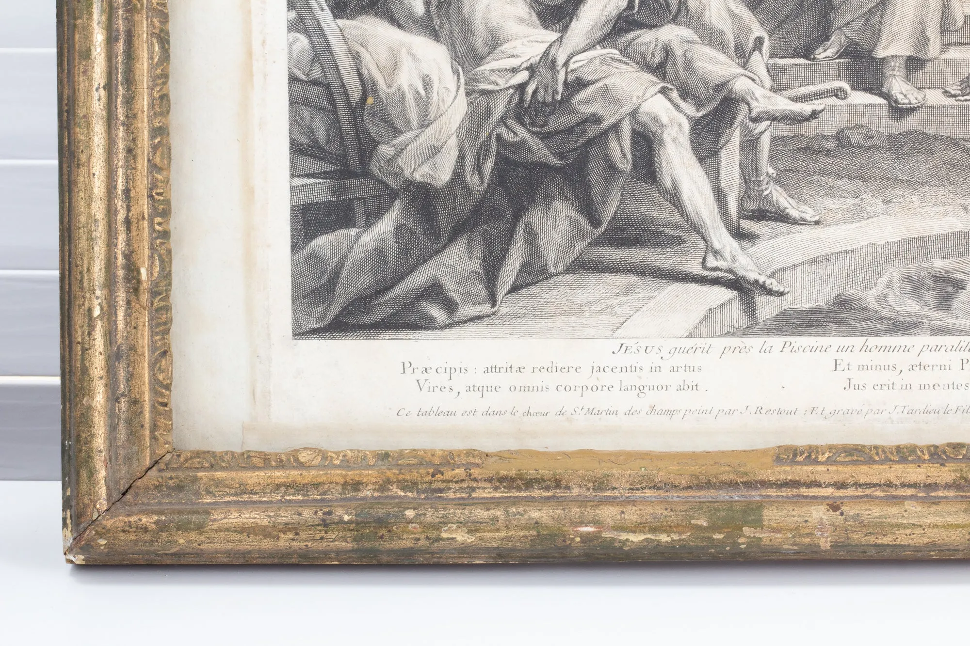 Antique Framed Religious Etching found in France