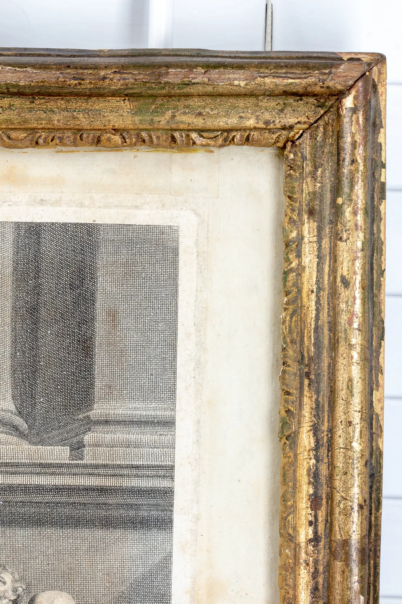 Antique Framed Religious Etching found in France
