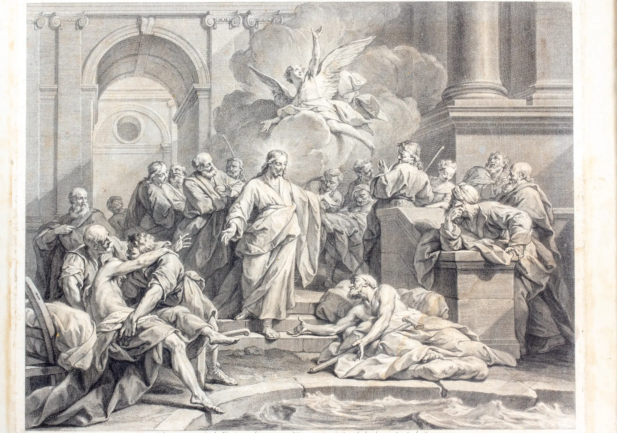 Antique Framed Religious Etching found in France