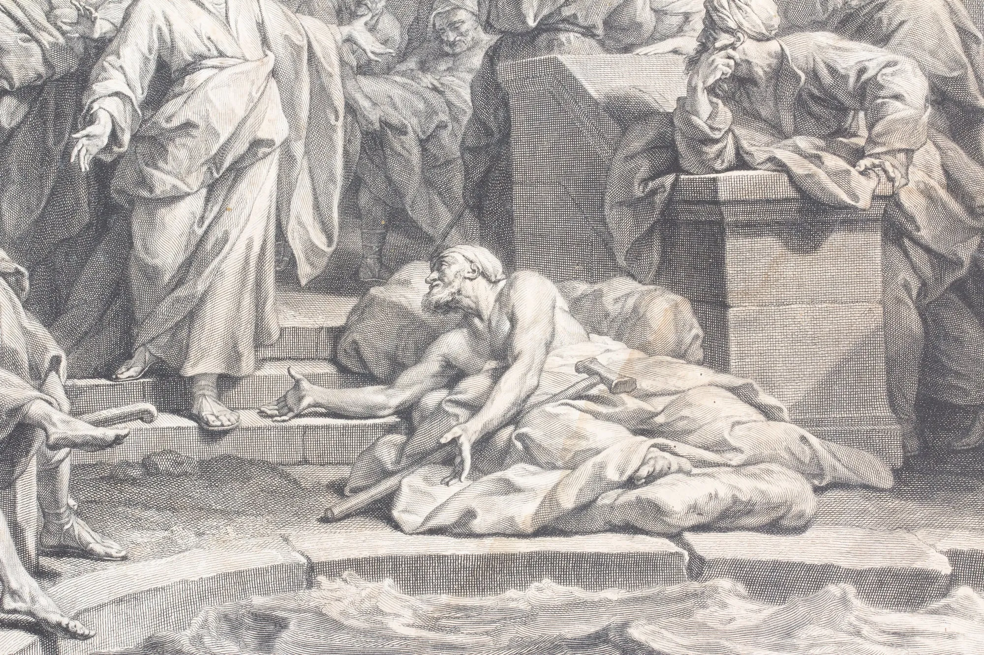 Antique Framed Religious Etching found in France
