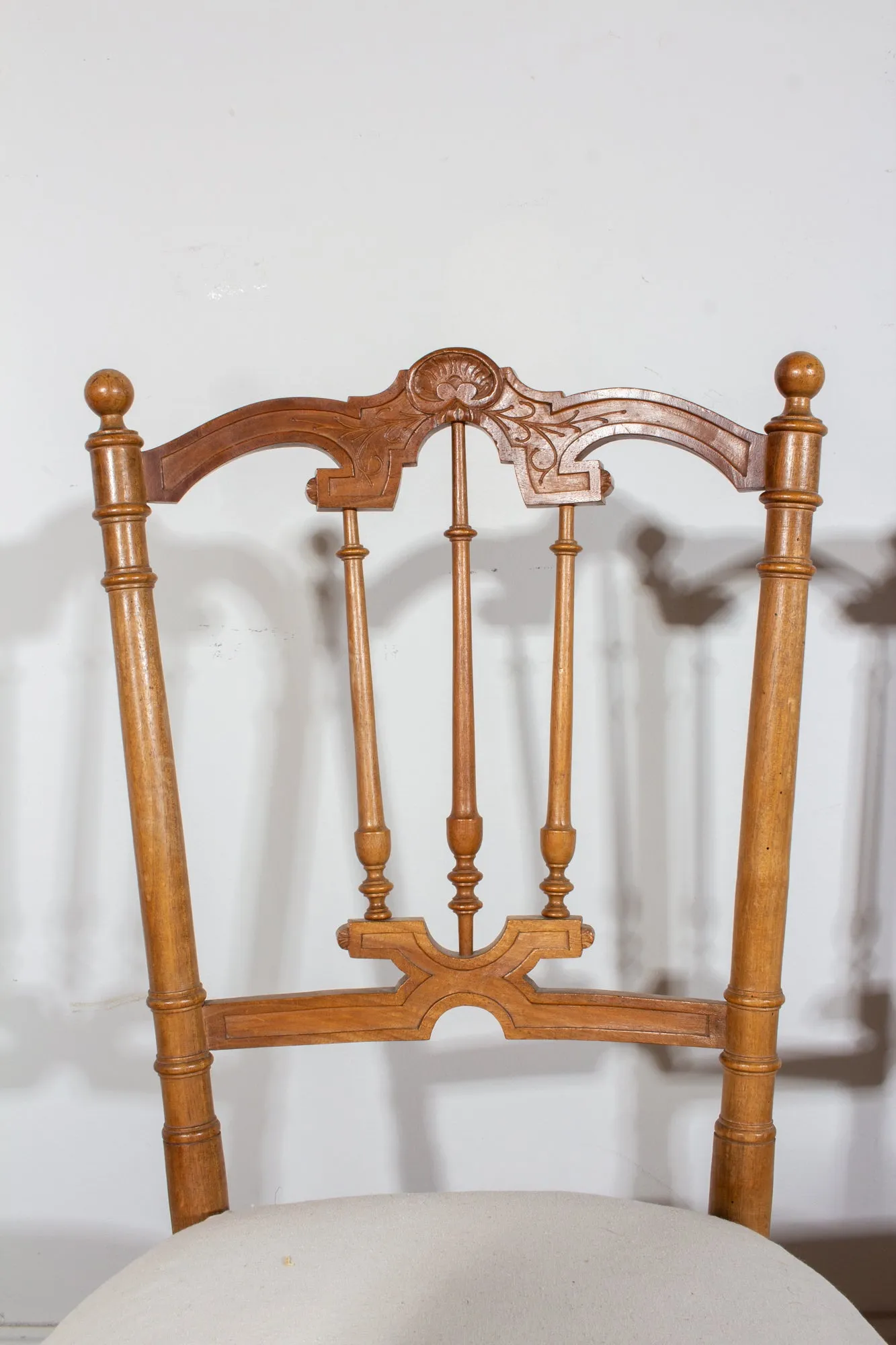 Antique French Carved Wood Dining Chair | Pair Available