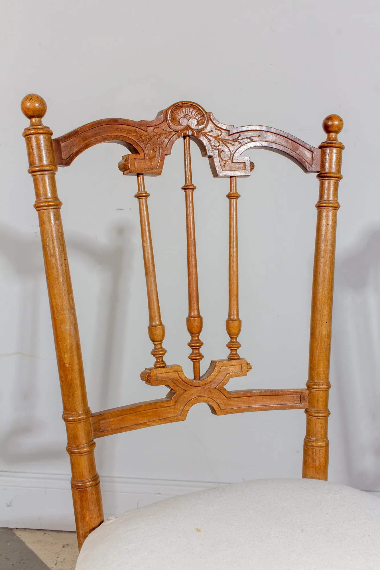 Antique French Carved Wood Dining Chair | Pair Available
