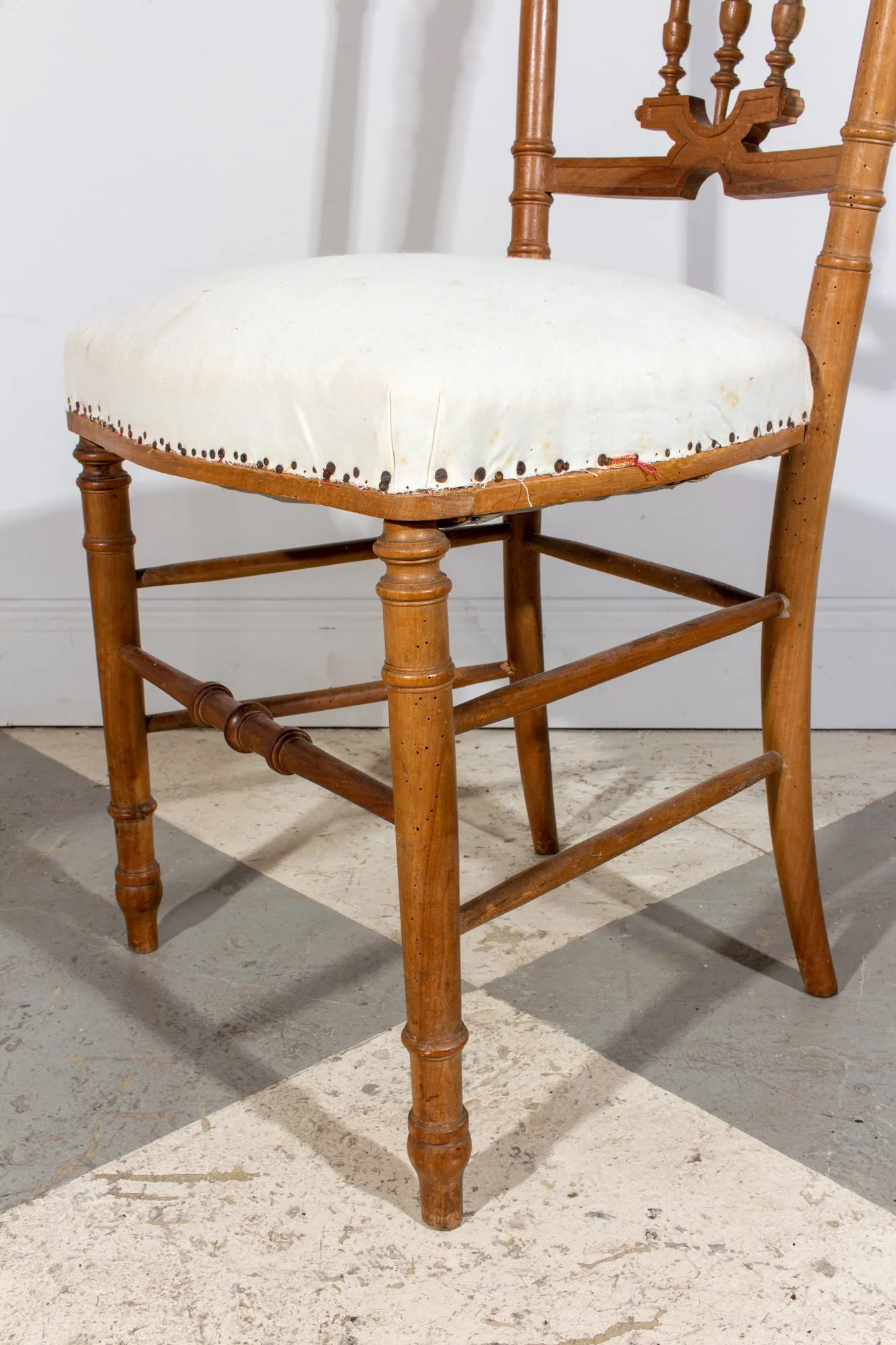 Antique French Carved Wood Dining Chair | Pair Available