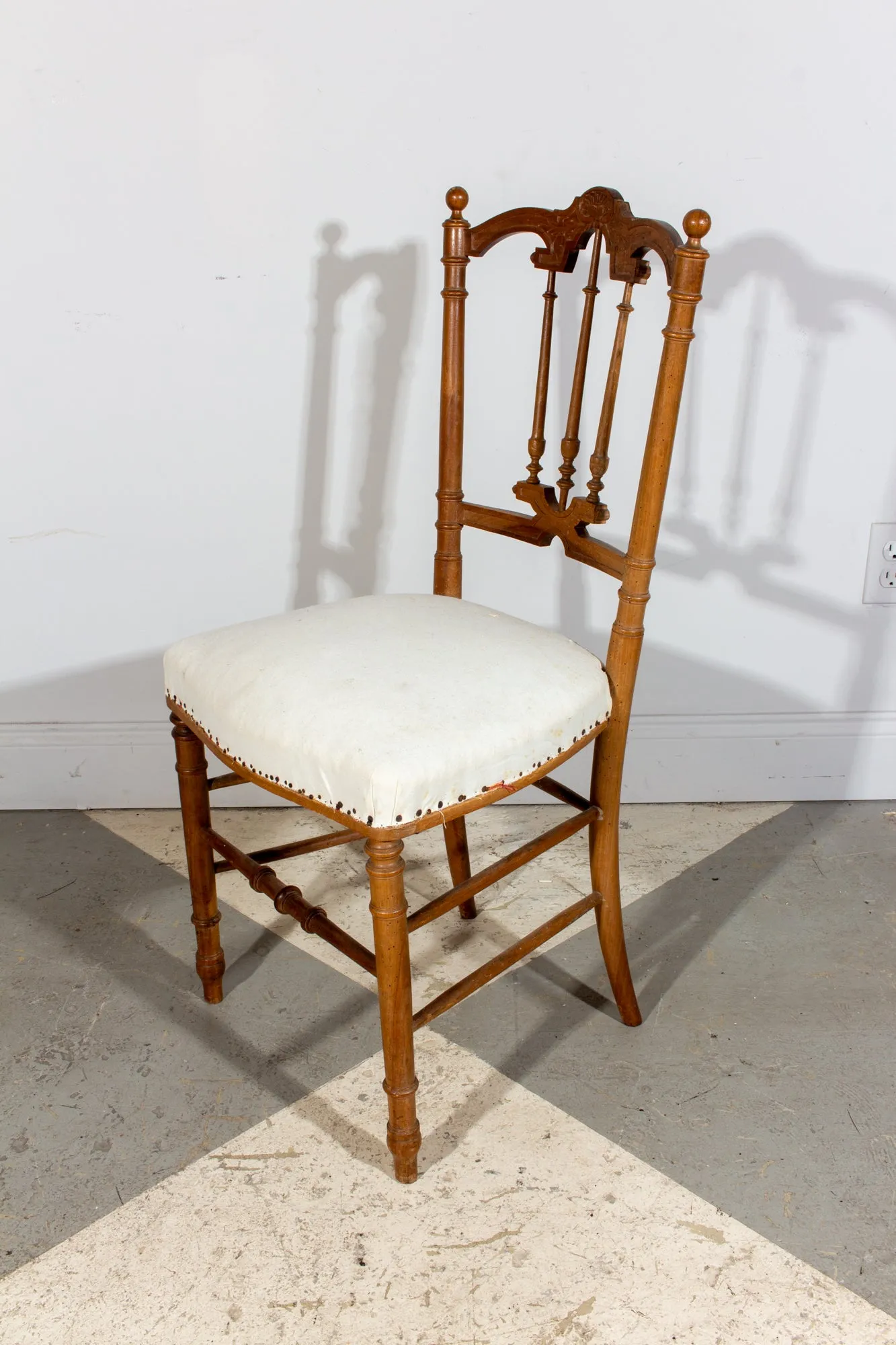 Antique French Carved Wood Dining Chair | Pair Available