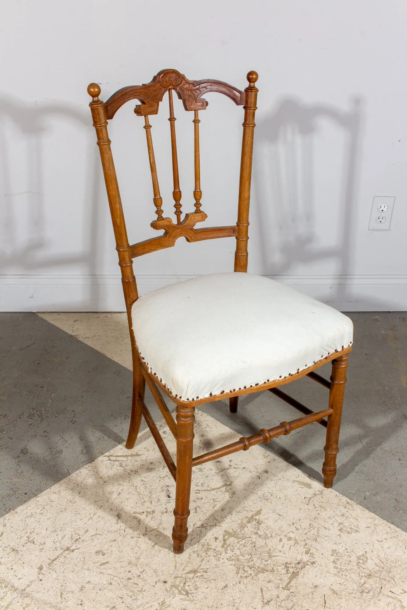 Antique French Carved Wood Dining Chair | Pair Available