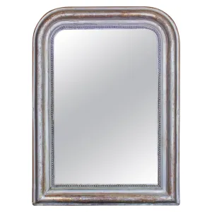 Antique French Louis Philippe Mirror with Distressed Gilt Frame & Original Glass