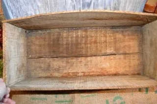Antique French Margarine Butter Box Wood Crate Advertising Kitchen Display