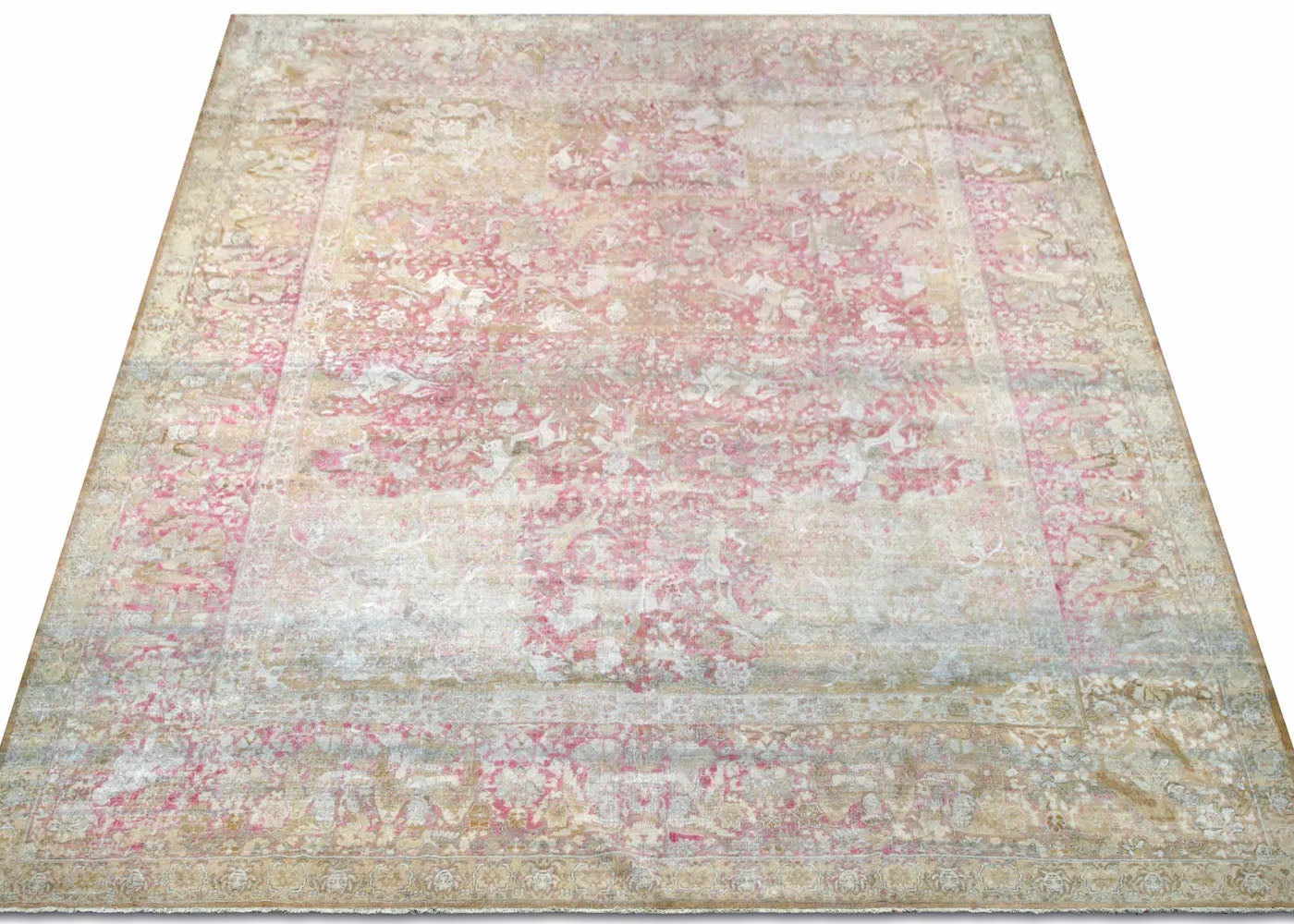 Antique Indian Agra Rug - 13'1" x 15'9"