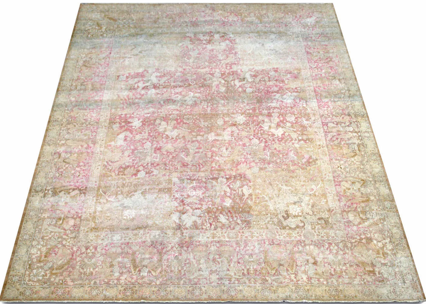 Antique Indian Agra Rug - 13'1" x 15'9"