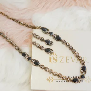 Antique Long Chain Stones Mala Set