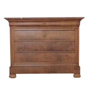 Antique Louis Philippe Commode w/ Marble Top