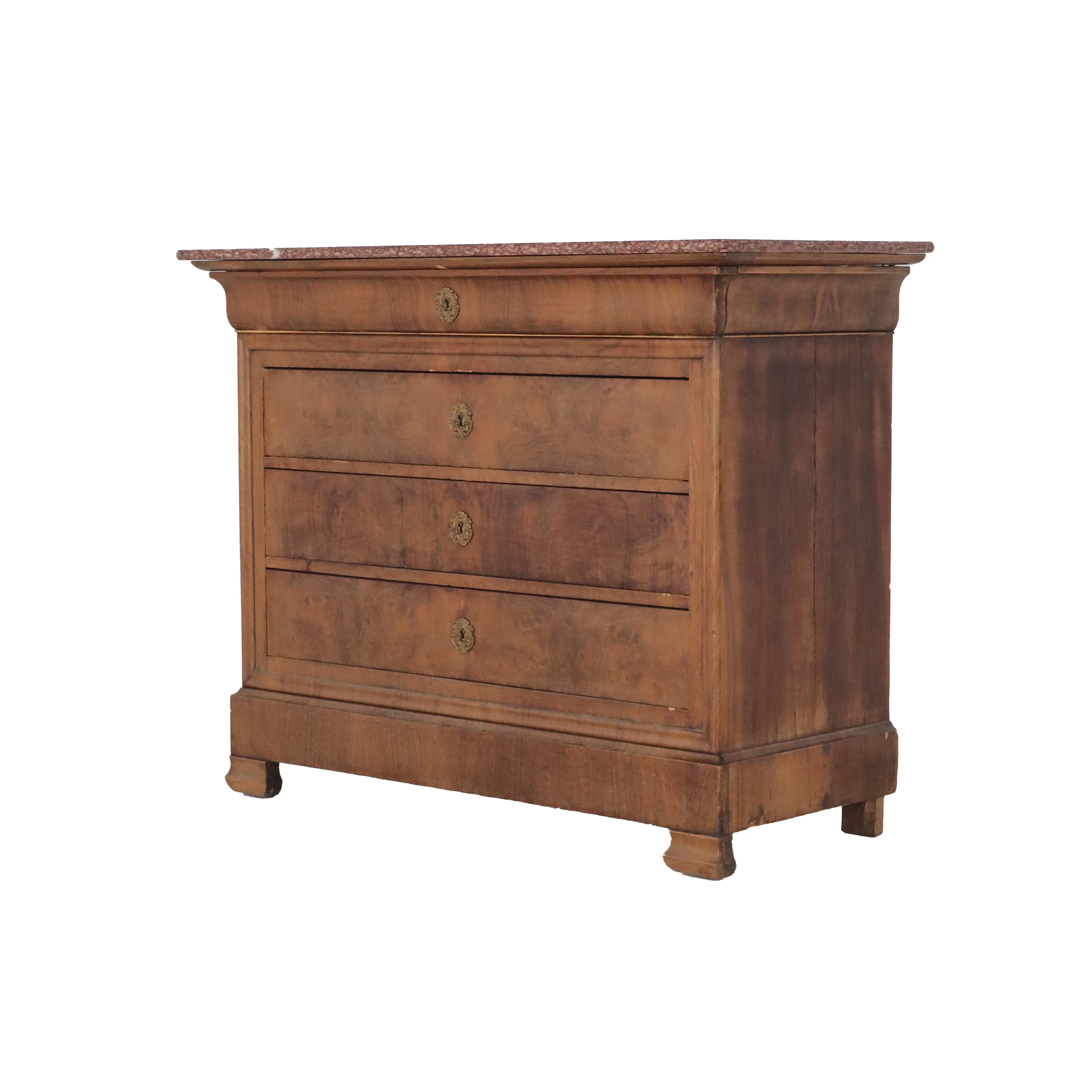 Antique Louis Philippe Commode w/ Marble Top