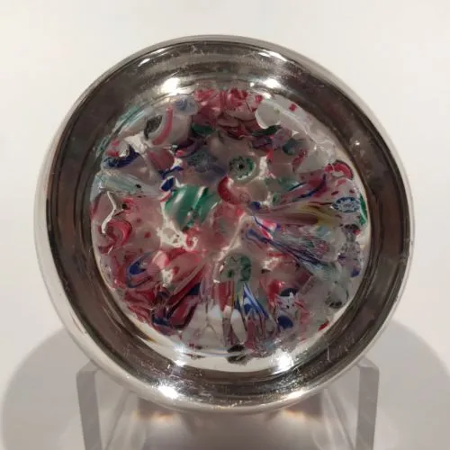 Antique New England Glass Co. NEGC Millefiori Scramble Art Glass Paperweight