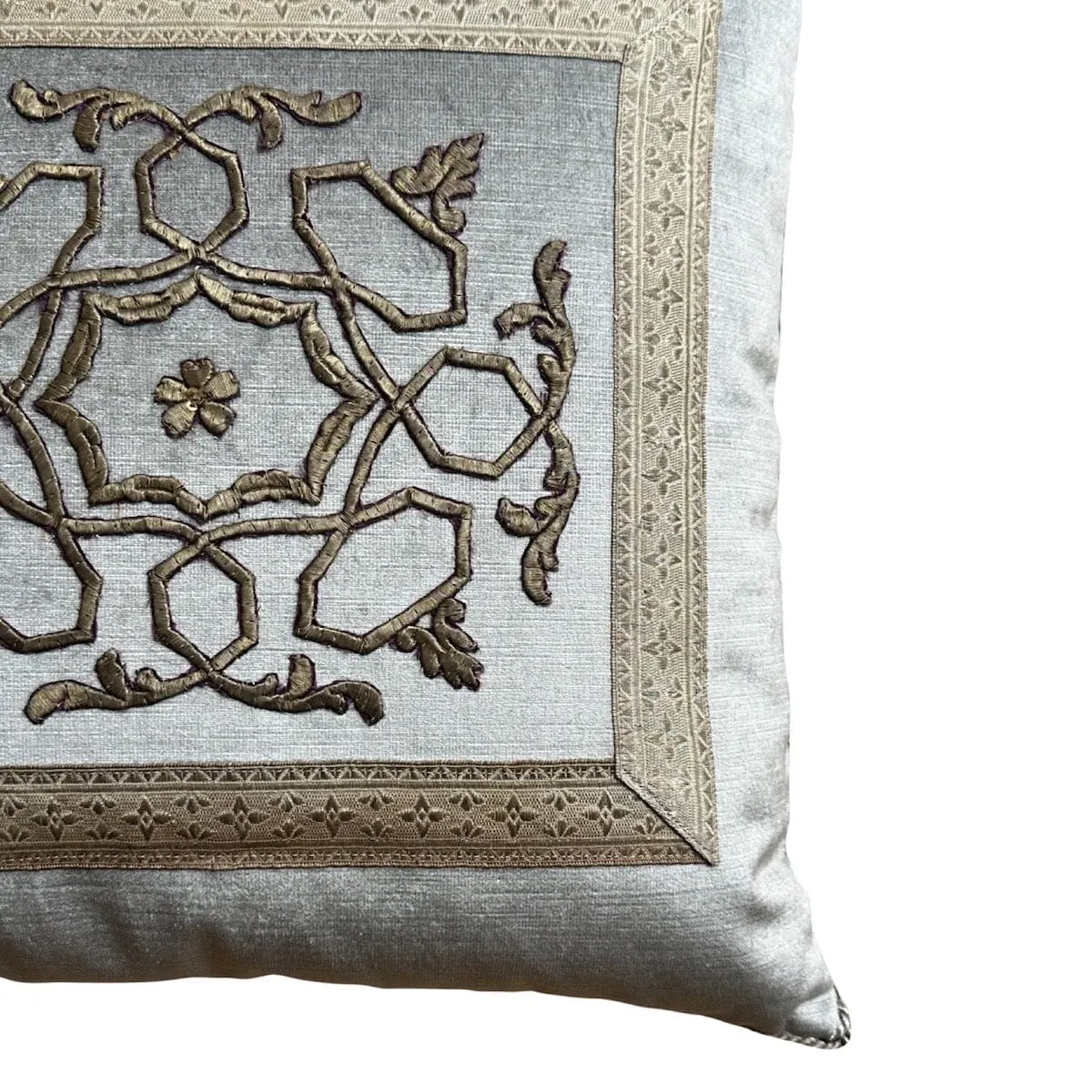 Antique Ottoman Empire Raised Gold Embroidery (#E111223 | 17 x 17")