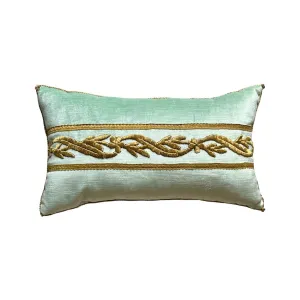 Antique Ottoman Empire Raised Gold Metallic Embroidery (#E041024A&B | 11 x 19")