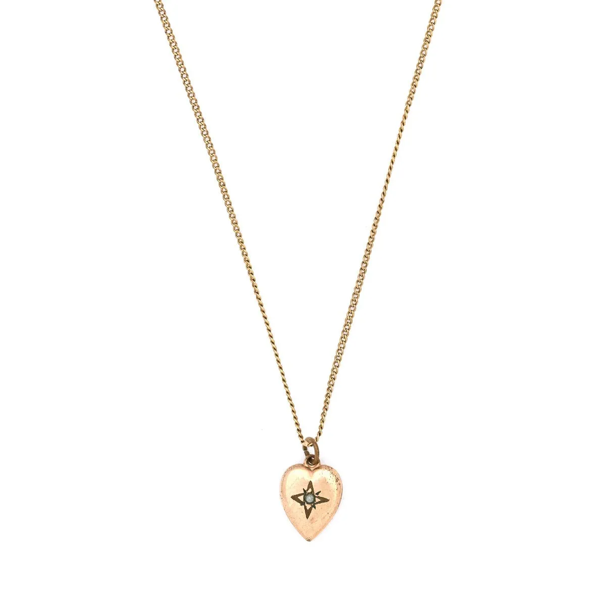 Antique Pearl Heart Charm