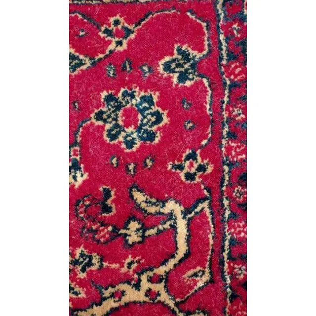 Antique Persian 100% Wool Vintage Throw Rug  Red Blue 45" X 26"  -3 available