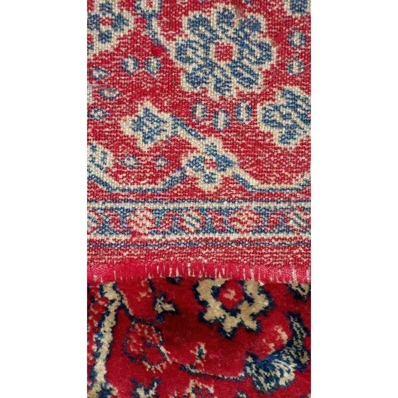 Antique Persian 100% Wool Vintage Throw Rug  Red Blue 45" X 26"  -3 available
