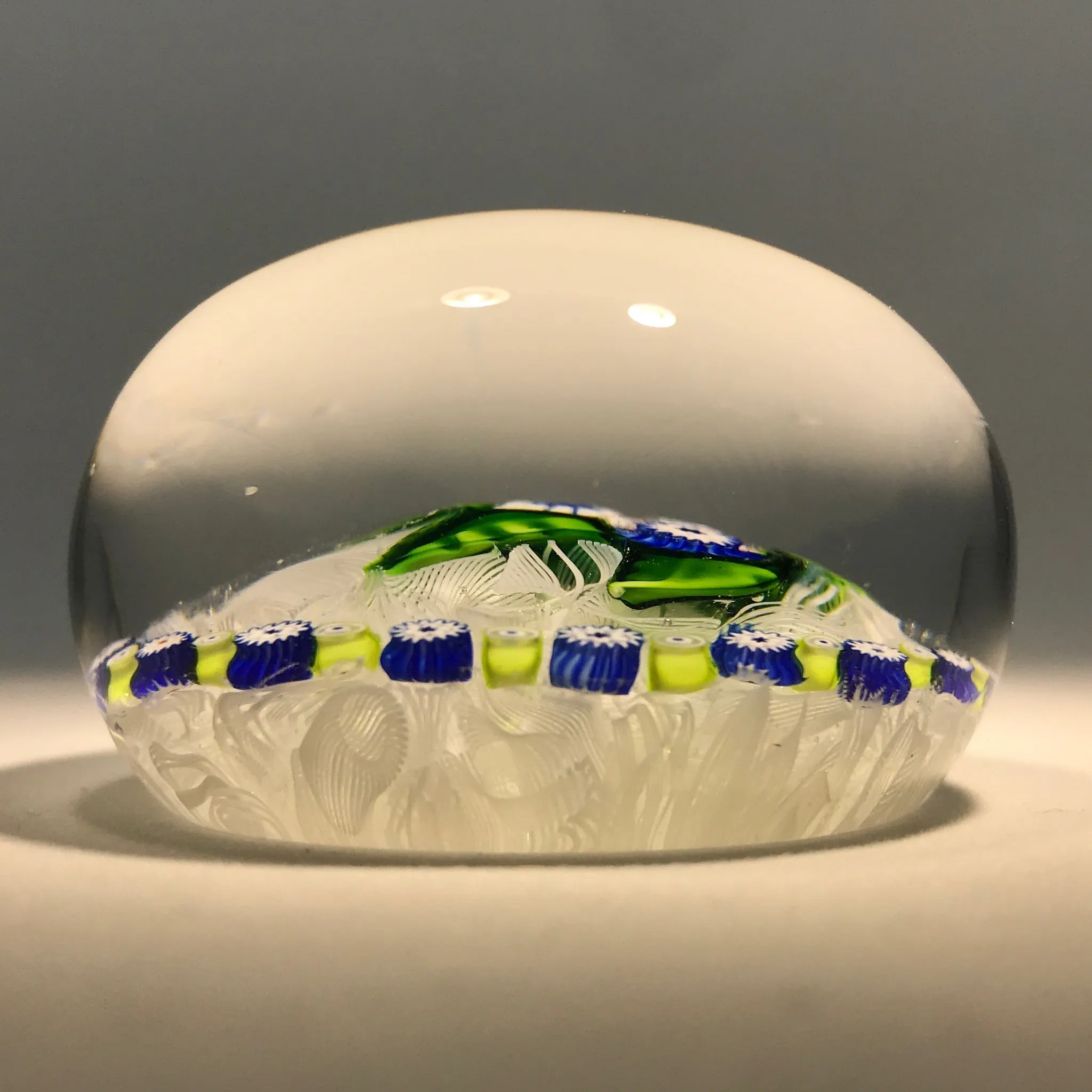 Antique Saint Louis Art Glass Paperweight Millefiori Nosegay on Upset Muslin