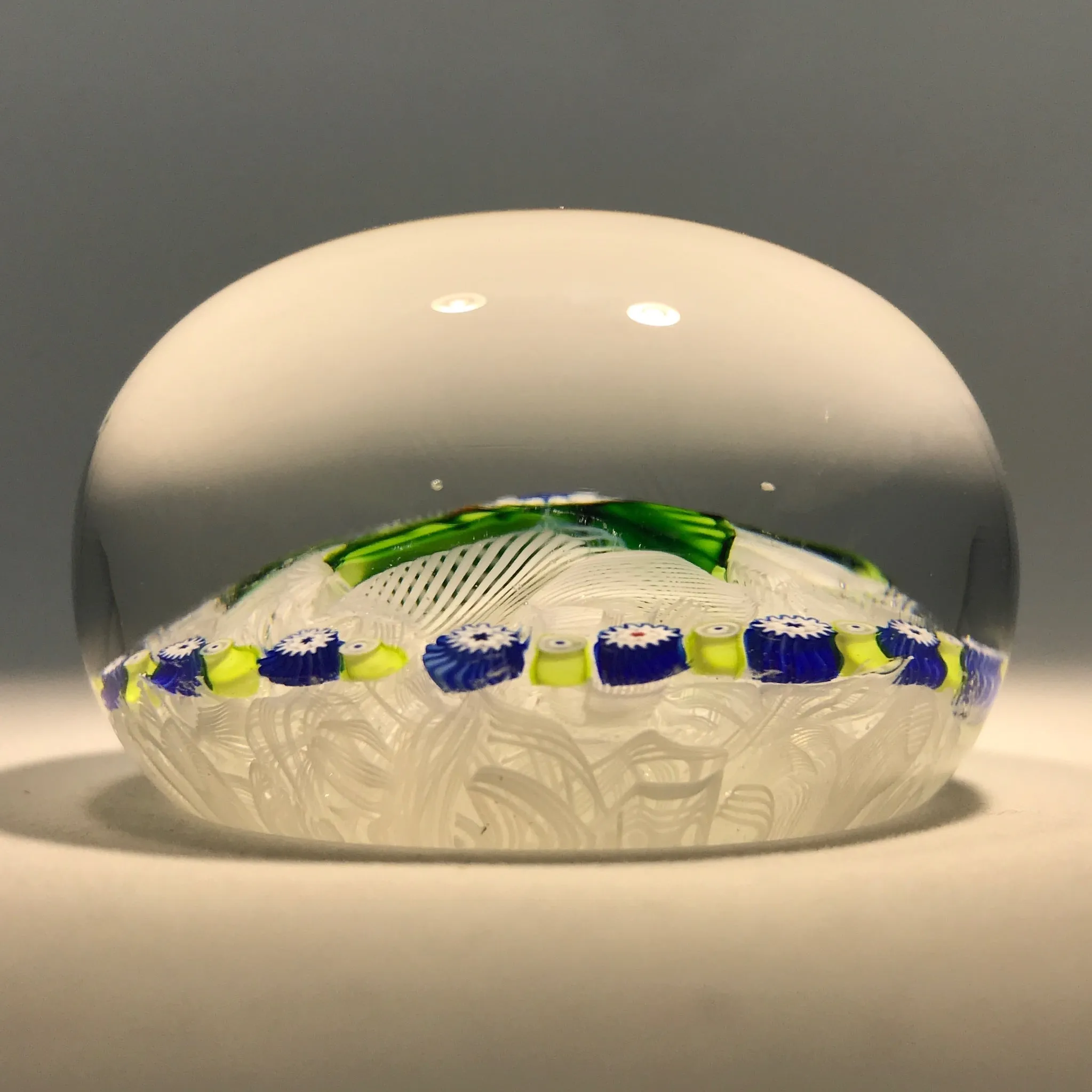 Antique Saint Louis Art Glass Paperweight Millefiori Nosegay on Upset Muslin