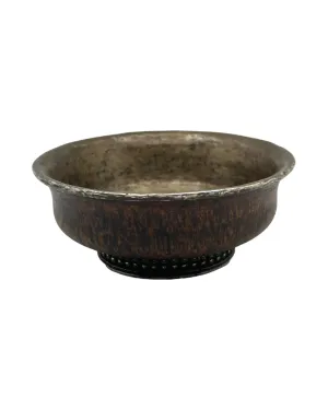 Antique Silver Burl wood tea cup