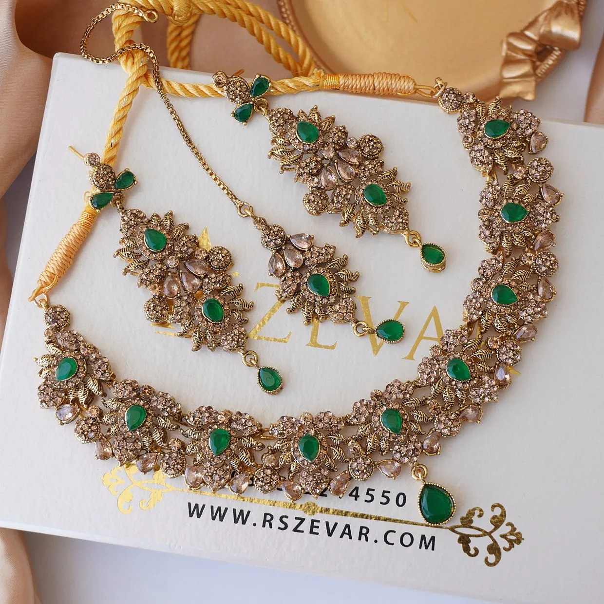 Antique Tone Necklace Set