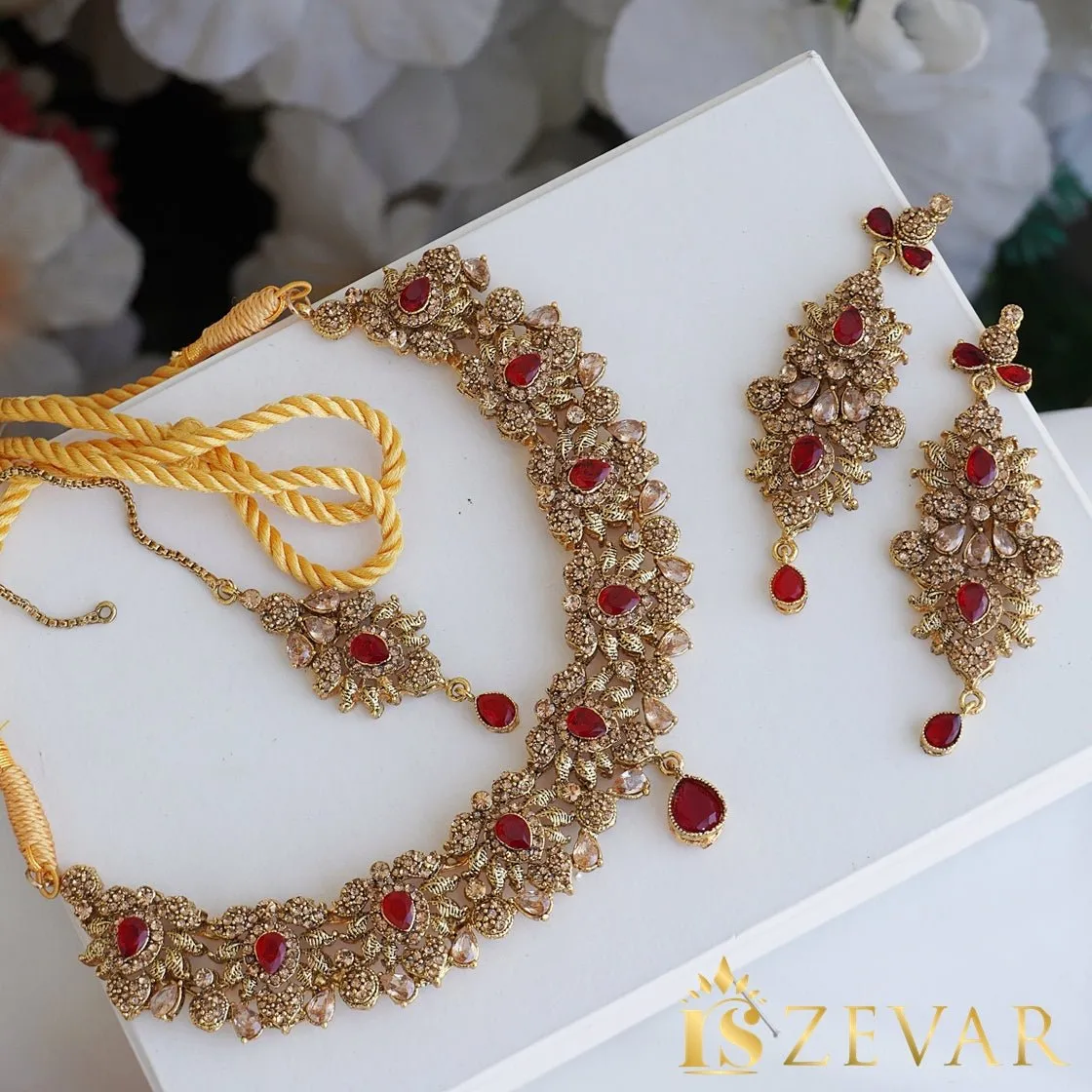 Antique Tone Necklace Set