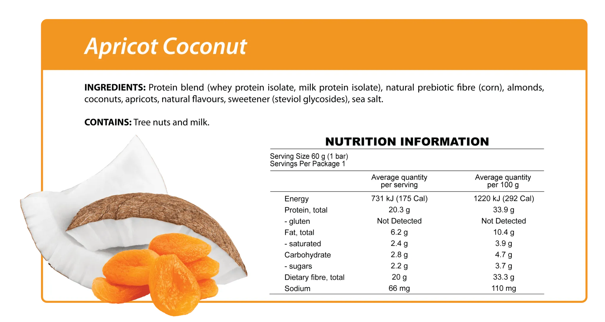 Apricot Coconut Smart Protein Bar