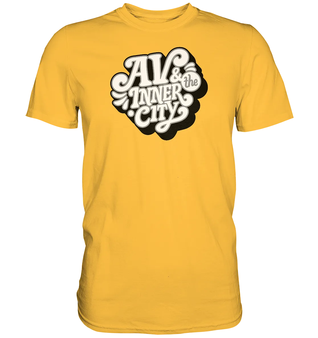 AV & the Inner City / Black and White  Logo - Premium Shirt