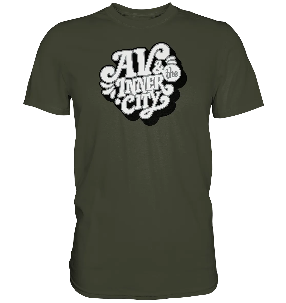 AV & the Inner City / Black and White  Logo - Premium Shirt