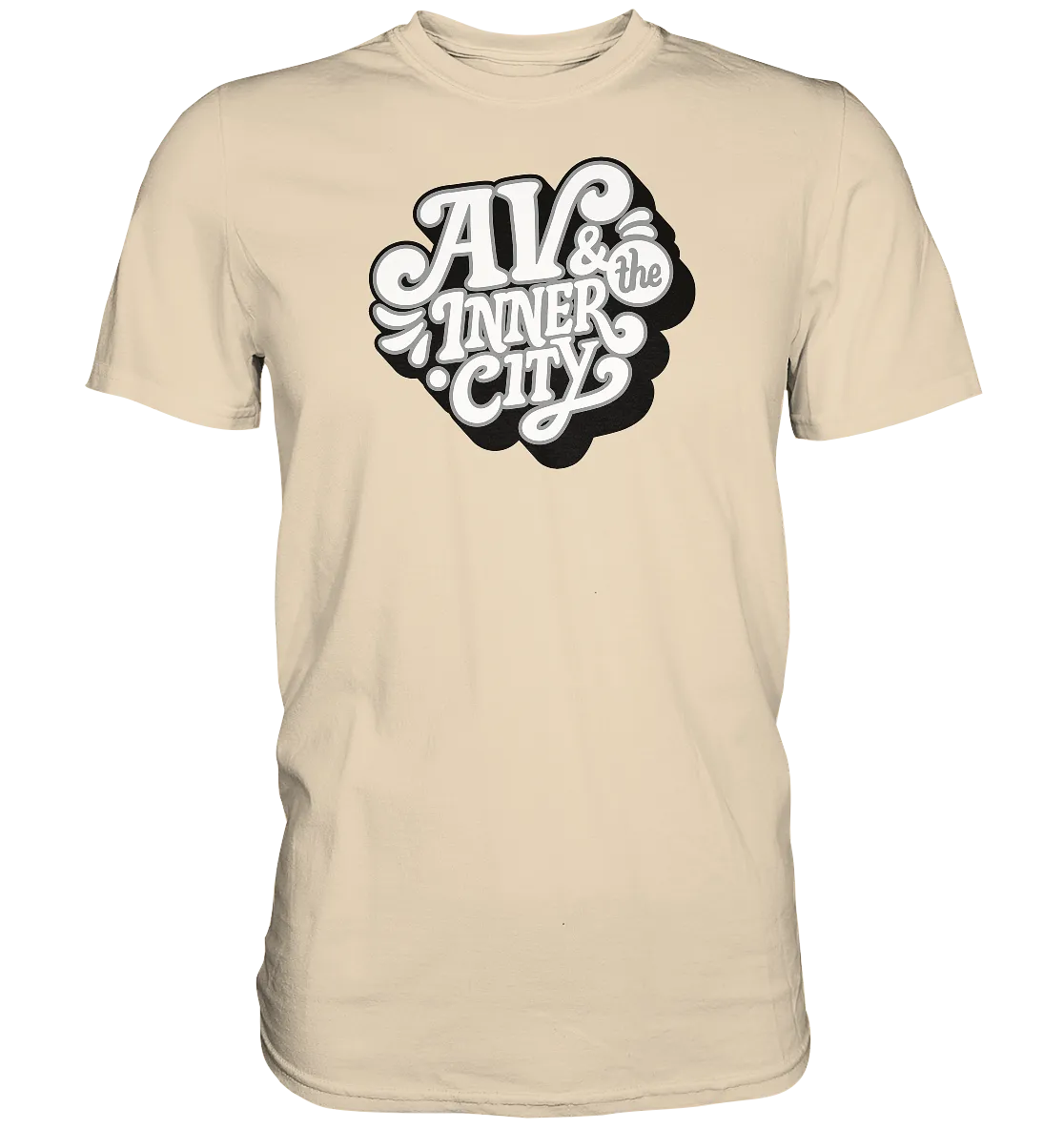 AV & the Inner City / Black and White  Logo - Premium Shirt