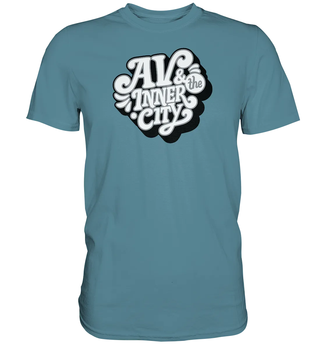 AV & the Inner City / Black and White  Logo - Premium Shirt