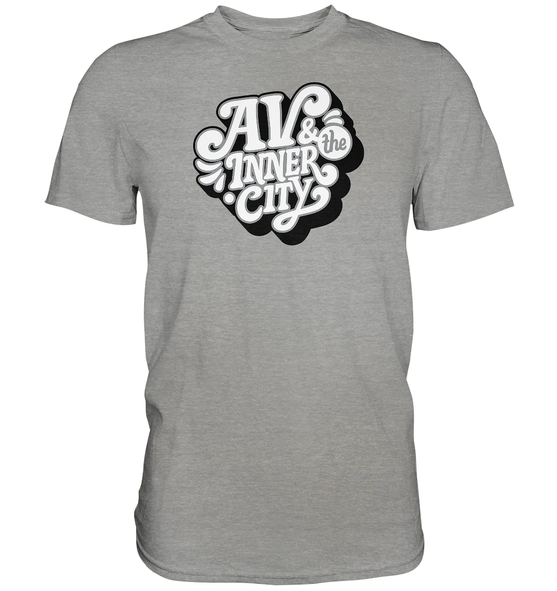 AV & the Inner City / Black and White  Logo - Premium Shirt