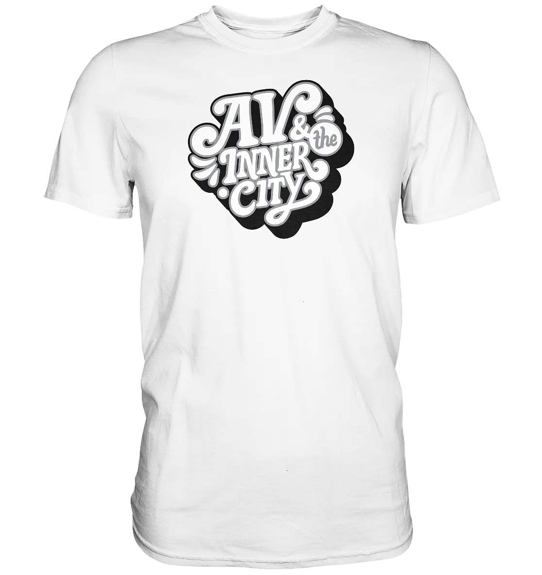 AV & the Inner City / Black and White  Logo - Premium Shirt