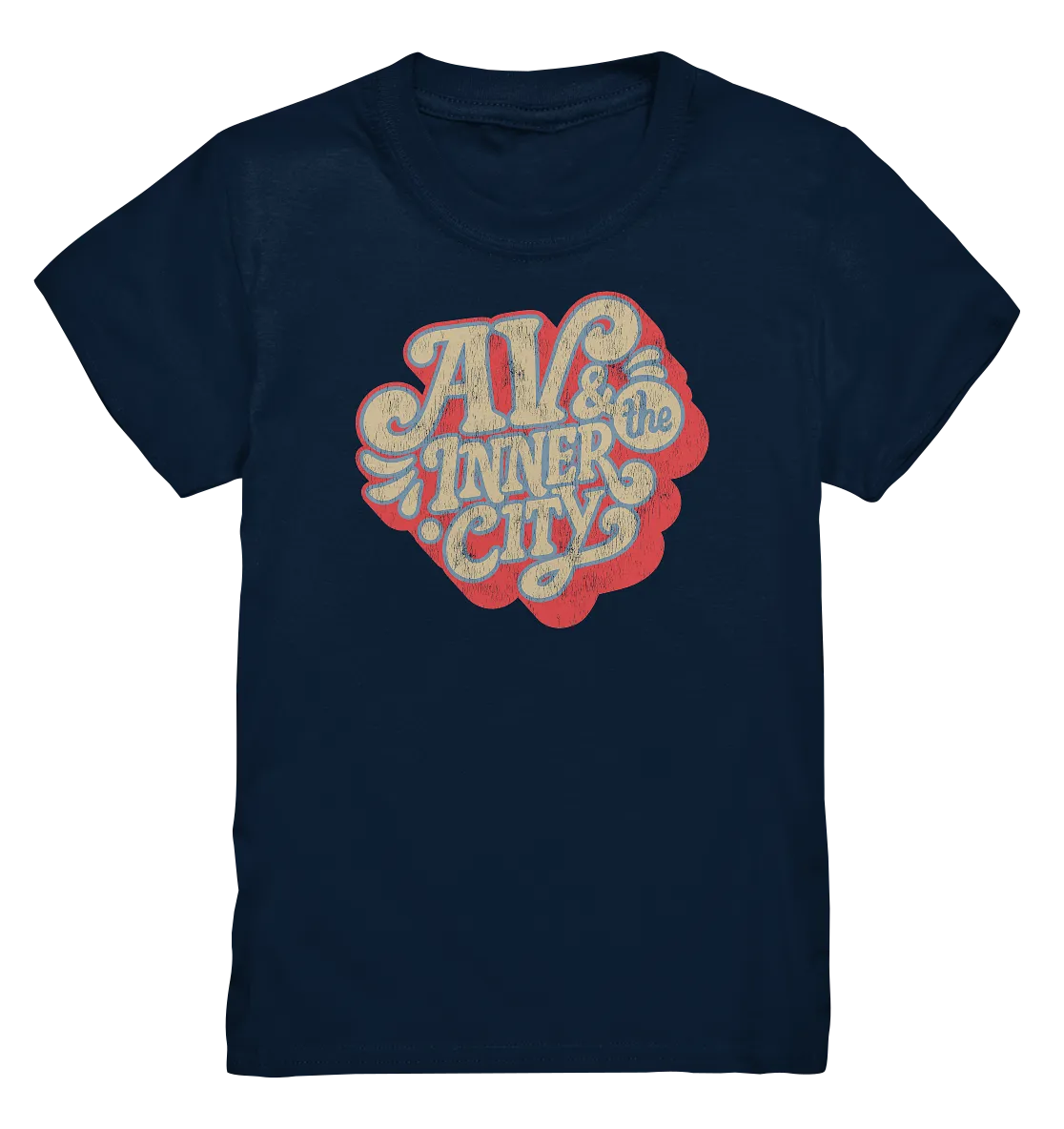 AV & the Inner City / Kids' Premium T-Shirt - Orange and Yellow Logo