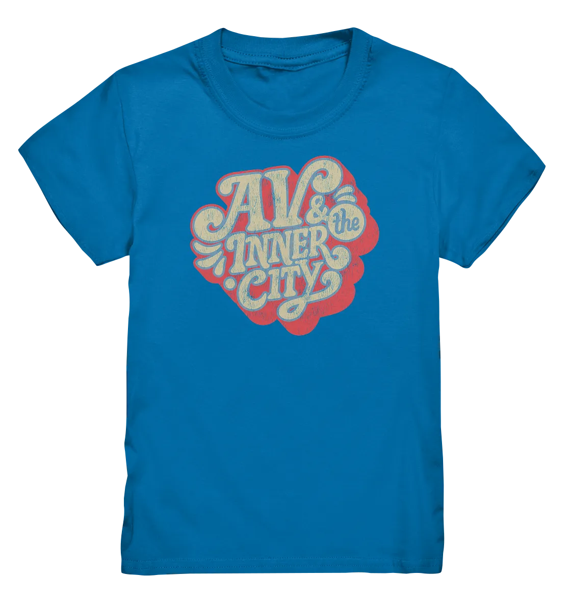 AV & the Inner City / Kids' Premium T-Shirt - Orange and Yellow Logo