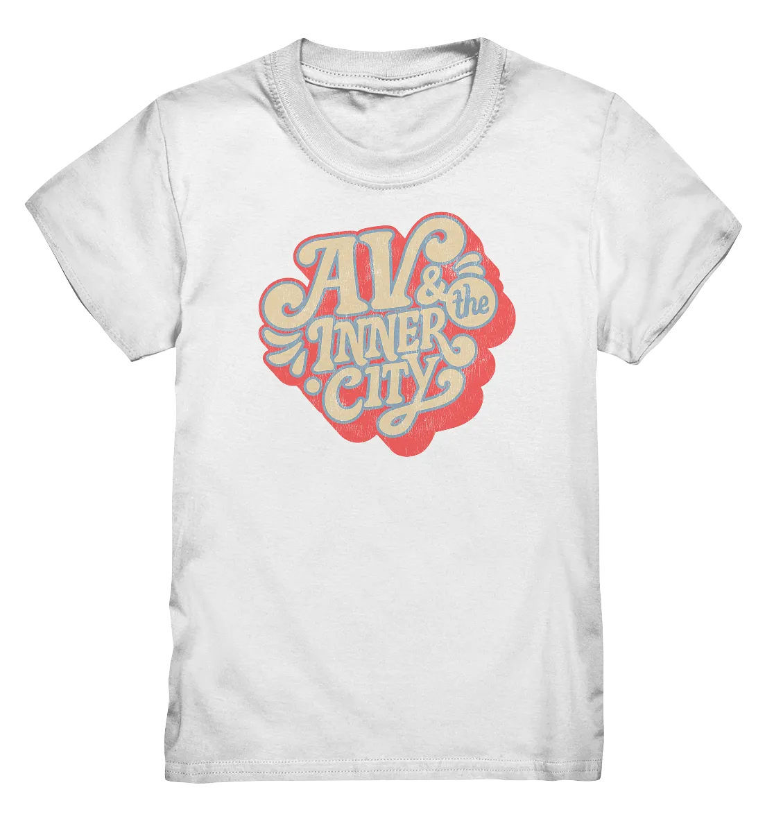 AV & the Inner City / Kids' Premium T-Shirt - Orange and Yellow Logo
