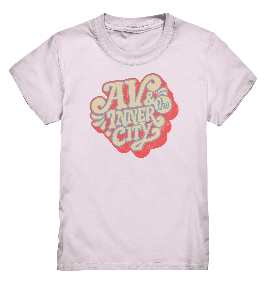 AV & the Inner City / Kids' Premium T-Shirt - Orange and Yellow Logo