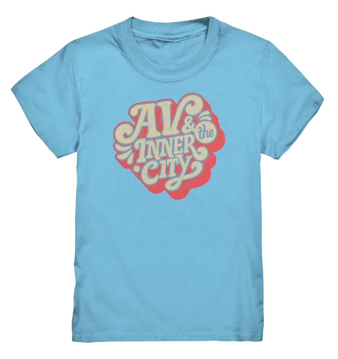 AV & the Inner City / Kids' Premium T-Shirt - Orange and Yellow Logo