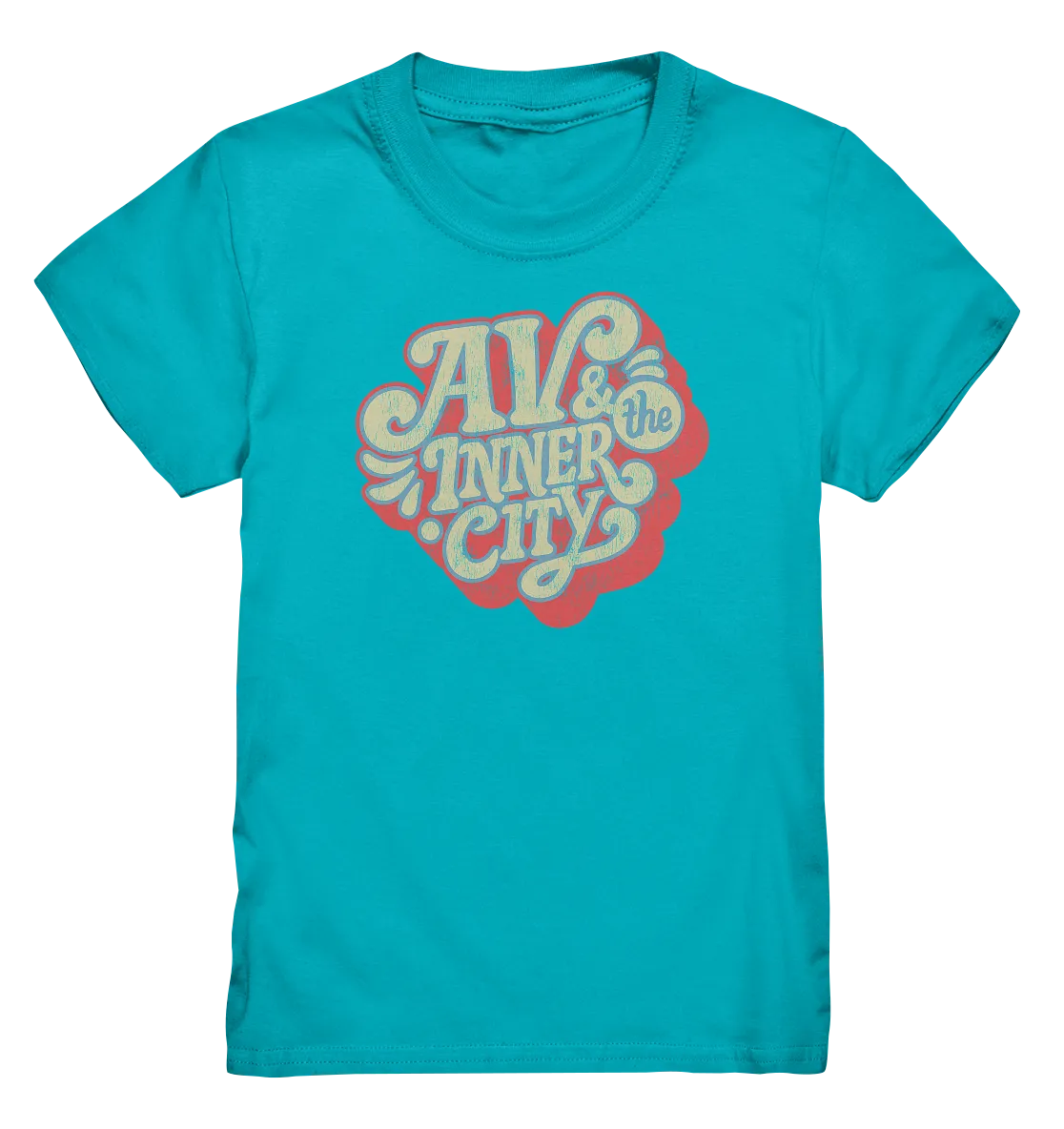 AV & the Inner City / Kids' Premium T-Shirt - Orange and Yellow Logo