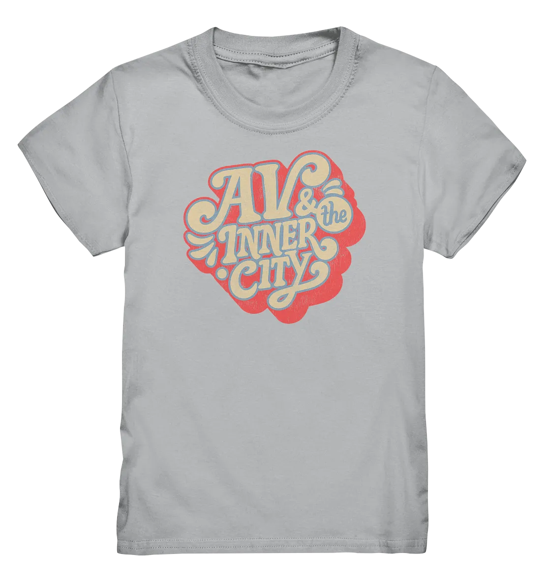 AV & the Inner City / Kids' Premium T-Shirt - Orange and Yellow Logo