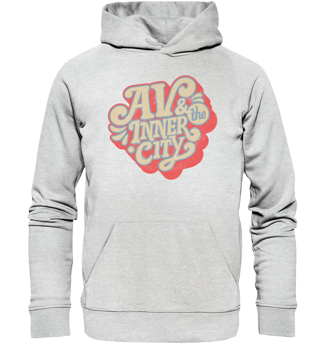 AV & the Inner City / Premium Hoodie with Orange and Yellow Logo