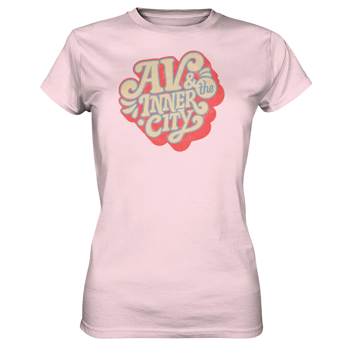 AV & the Inner City / Women's Premium Shirt with Orange and Yellow Logo